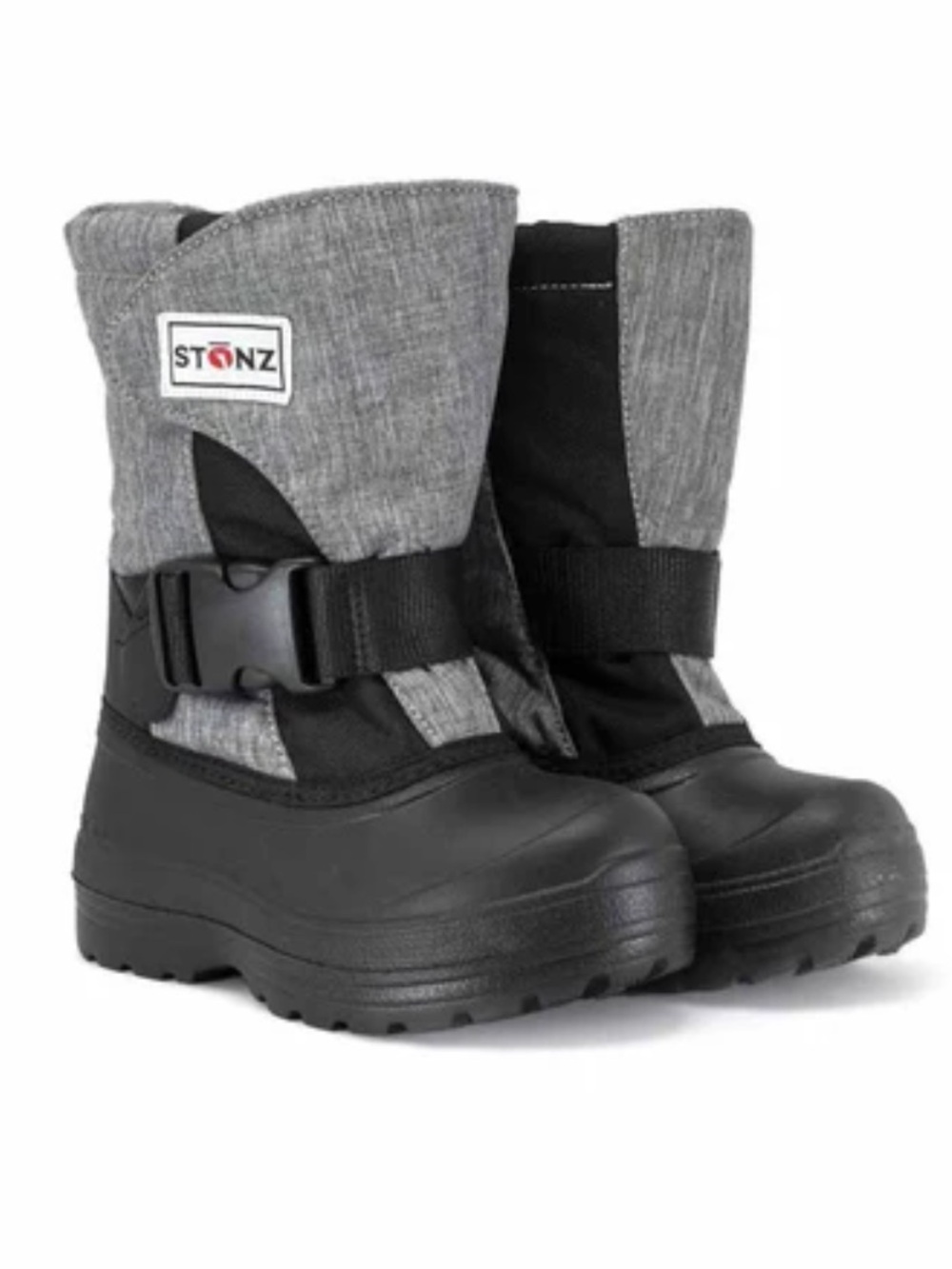 Stonz Trek Winter Boots - Black/Heather Grey - 12T